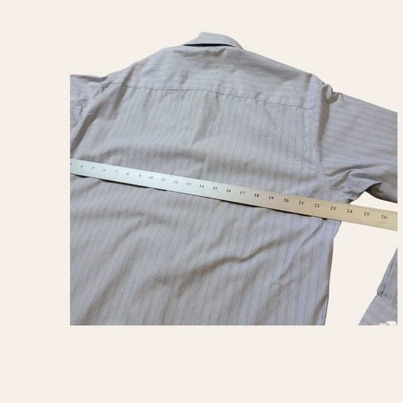 VAN Heusen Mens size 16 - 16½ 34/35 slim fit blue stripes. T54 - Picture 4 of 8